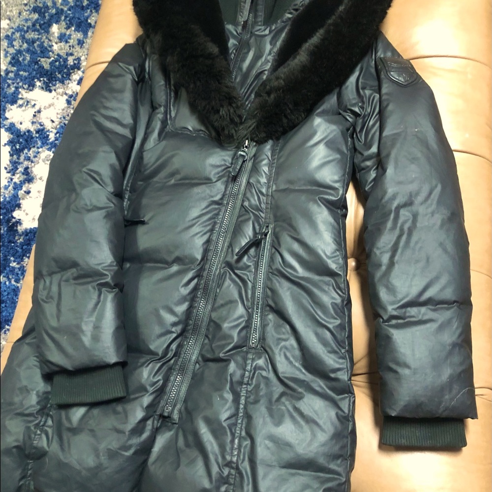 Atelier Noir Real FurTrim Hooded Down Coat